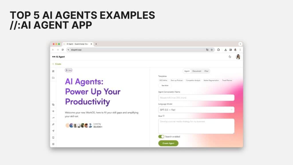 AI agent app - Autonomous AI Agents